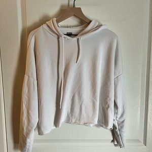 Aerie White Cropped Sweatshirt